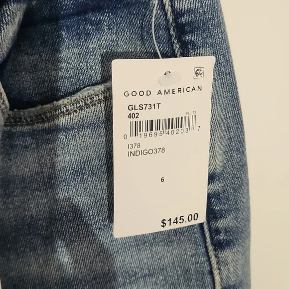 Good American Good Legs Straight Jeans in blue size 6 new with tag - Picture 10 of 17